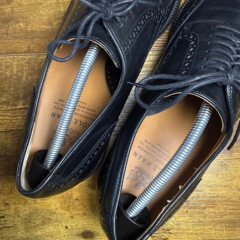Cole Haan American Classics C29552 Black Leather Wingtip Oxford‎ Mens 11.5
